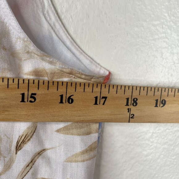 Tommy Bahama Womens Two Palms Ruffle Linen Shift Dress Multicolor Tropical Sz XS - Picture 15 of 16